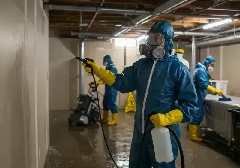 Basement Sanitization and Antimicrobial Treatment process in Wood-Ridge, NJ